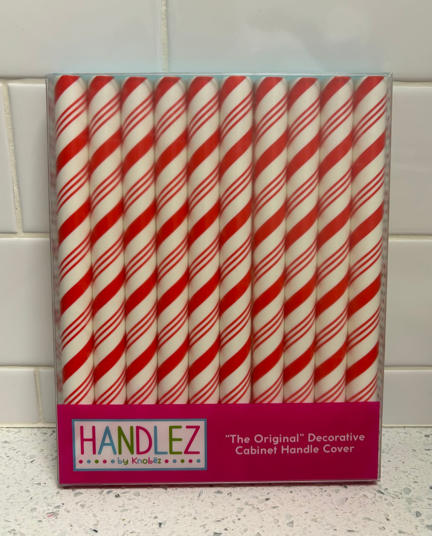 Peppermint Sticks Handlez Decorations 7 1/2” Knobēz