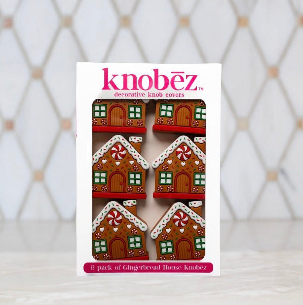 Gingerbread House Knobēz 6 pack